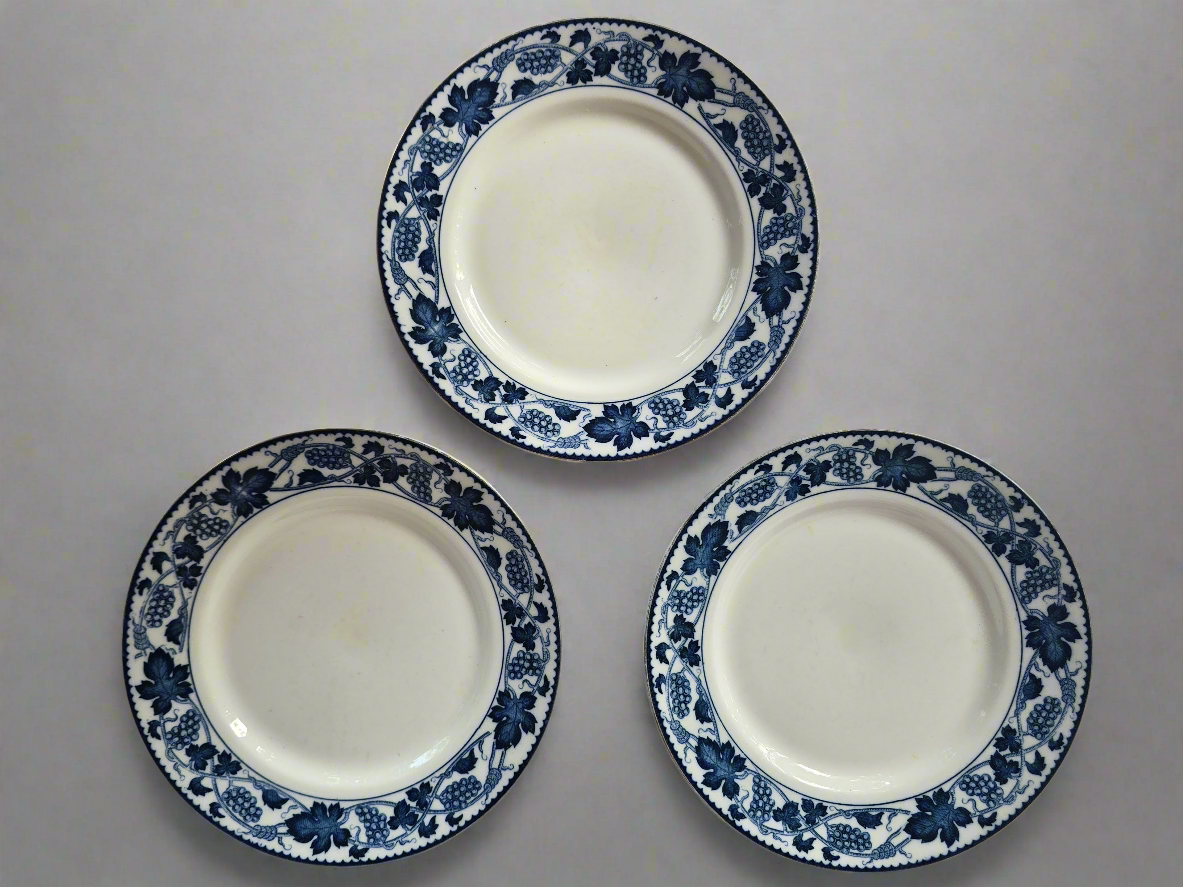 Set of 3 Large Double Phoenix N.K.T Ironstone Plates