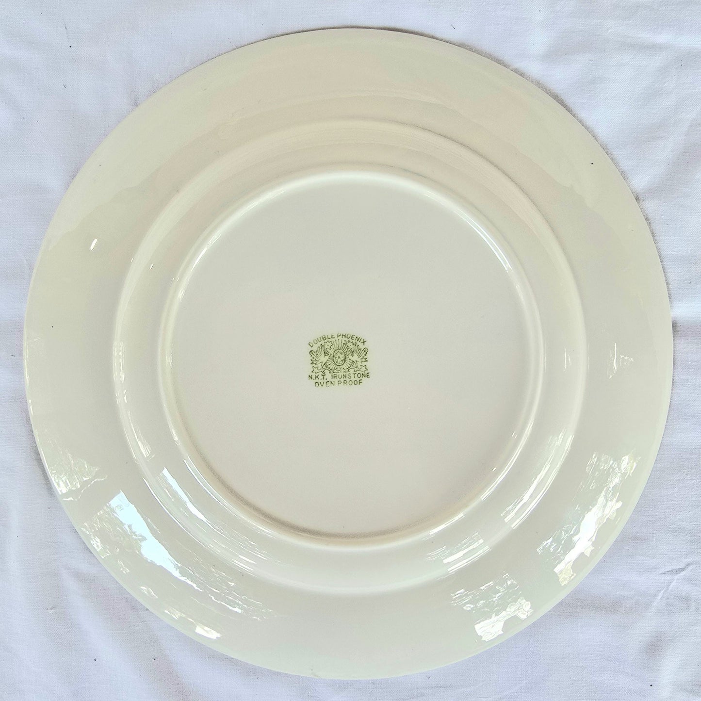Set of 3 Large Double Phoenix N.K.T Ironstone Plates