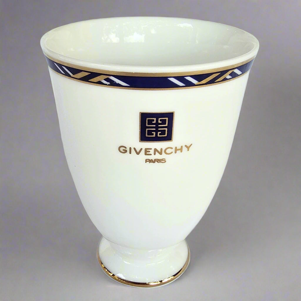 Vintage Givenchy Paris Yamaka International Japan Footed Cup with 24k Gold Trim