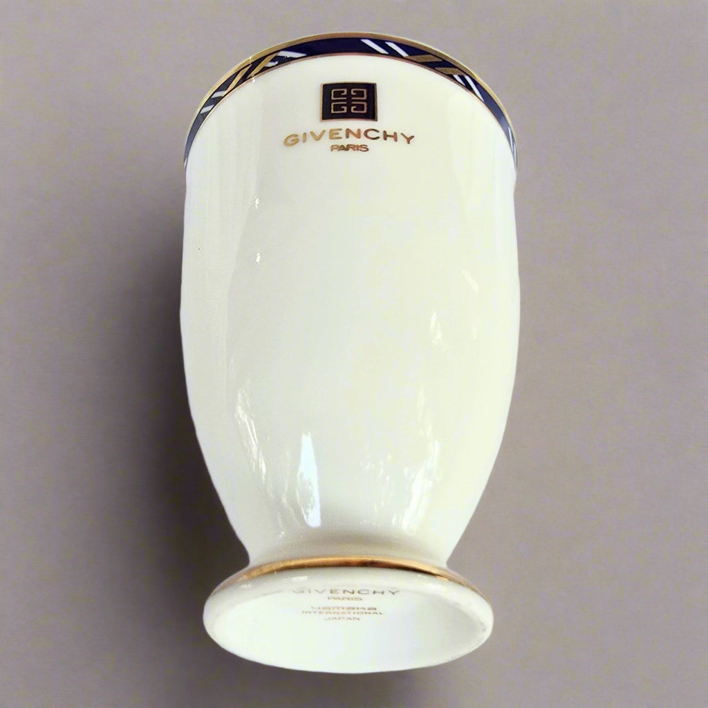 Vintage Givenchy Paris Yamaka International Japan Footed Cup with 24k Gold Trim