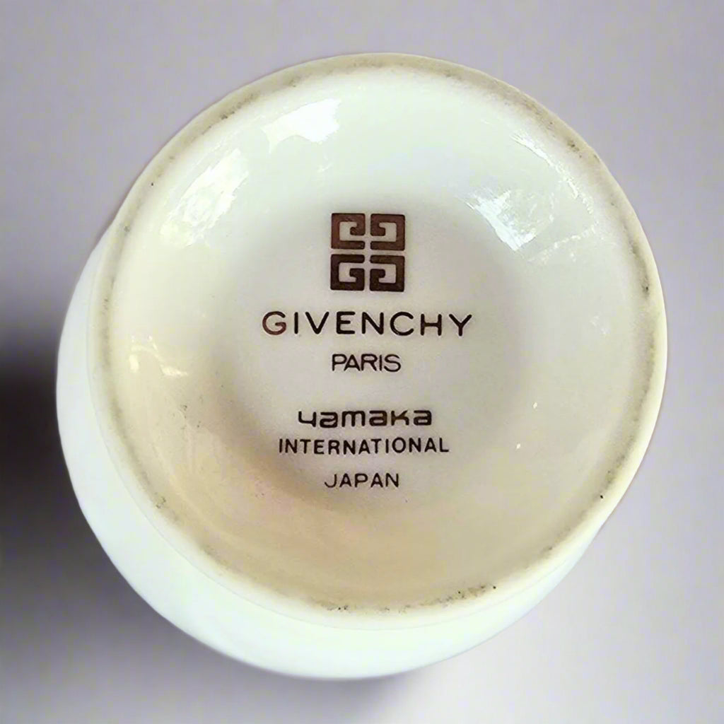 Vintage Givenchy Paris Yamaka International Japan Footed Cup with 24k Gold Trim
