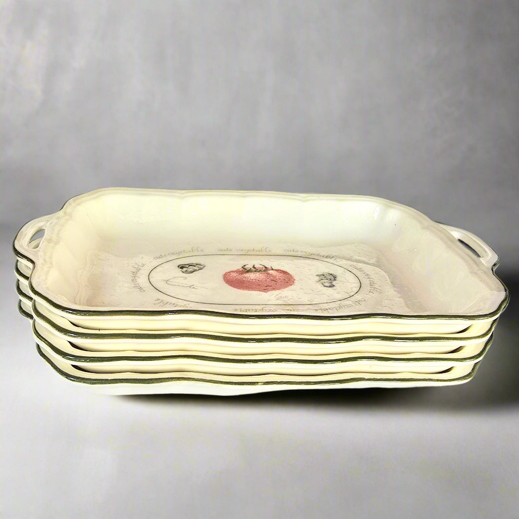 Vegetable Harika Ceramic Tray (Set of 4)