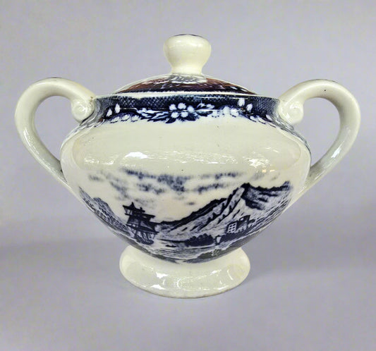 Hand Painted Decorative Sugar Bowl with Lid