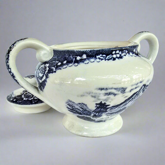 Hand Painted Decorative Sugar Bowl with Lid