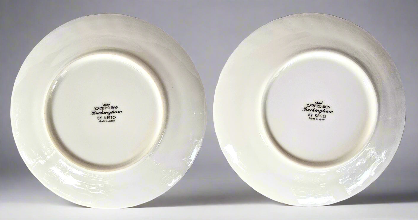 Cake Plate 10 3/4" Exceed Bon-BUCKINGHAM - Japan Gold Trim set of 2