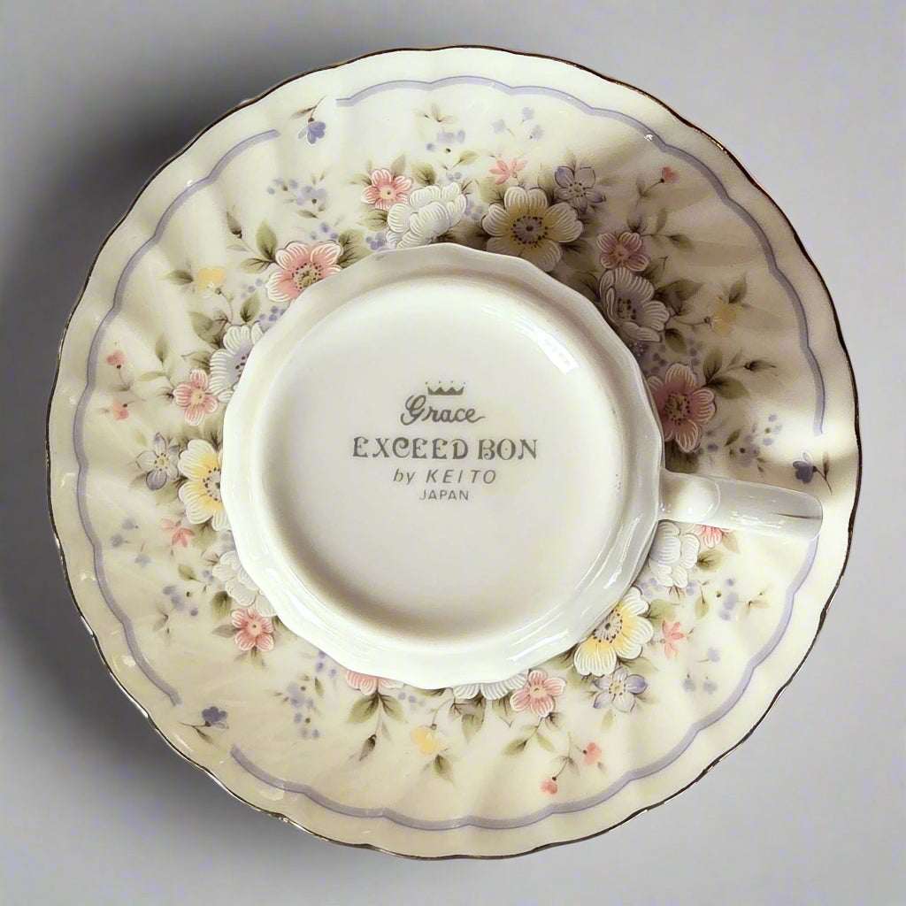 Floral Grace Exceed Bon by Keito Kapan Cup and Saucer