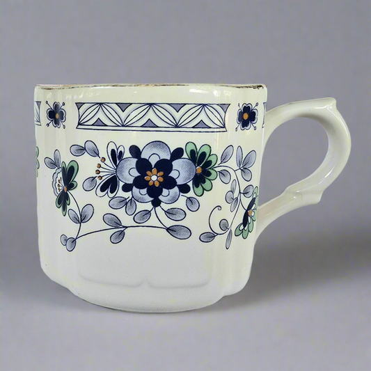 Set of 3 Teacups with Blue Flowers