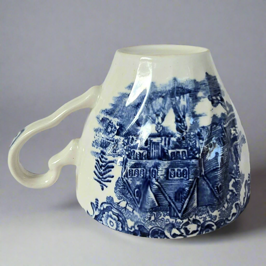 Hand Painted Blue and White Porcelain Teacups