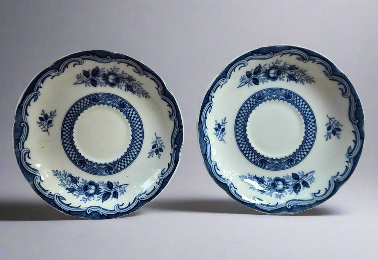 Blue Rose Fine China Hand Painted Plates
