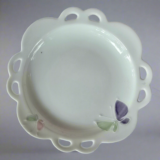 Small Square Japanese Decorative Porcelain Plates with Butterfly