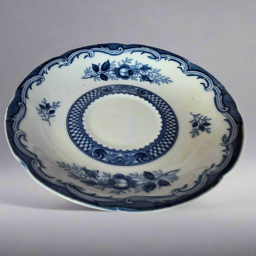 Blue Rose Fine China Hand Painted Plates