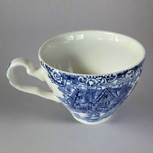 Hand Painted Blue and White Porcelain Teacups