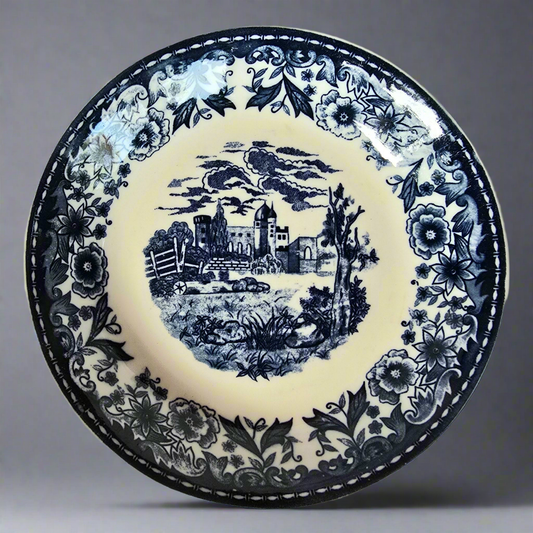 Hand Painted Blue Decorative Plates from England