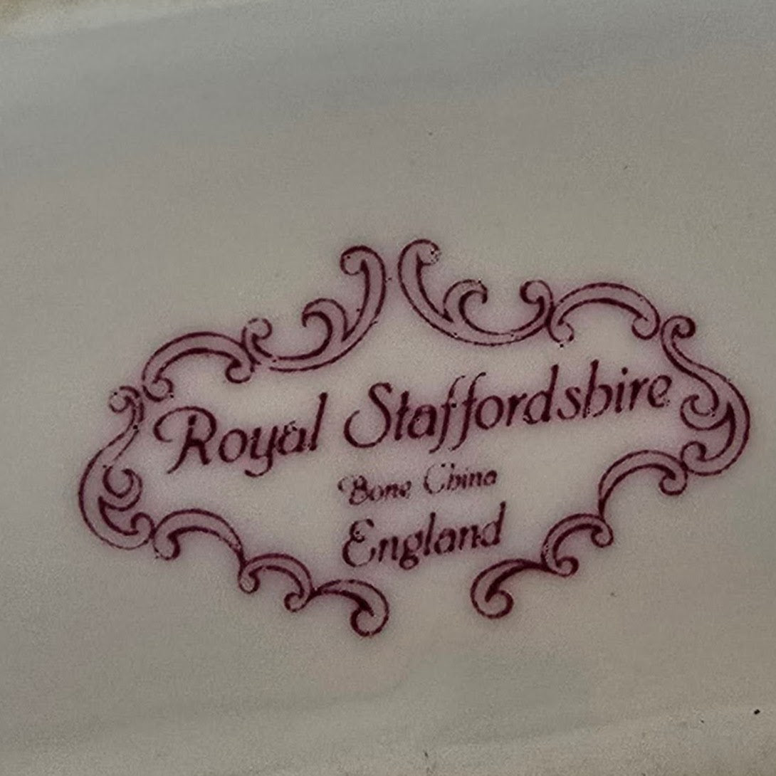 Royal Staffordshire Bone China England Vintage Pink Roses Trinket Dish