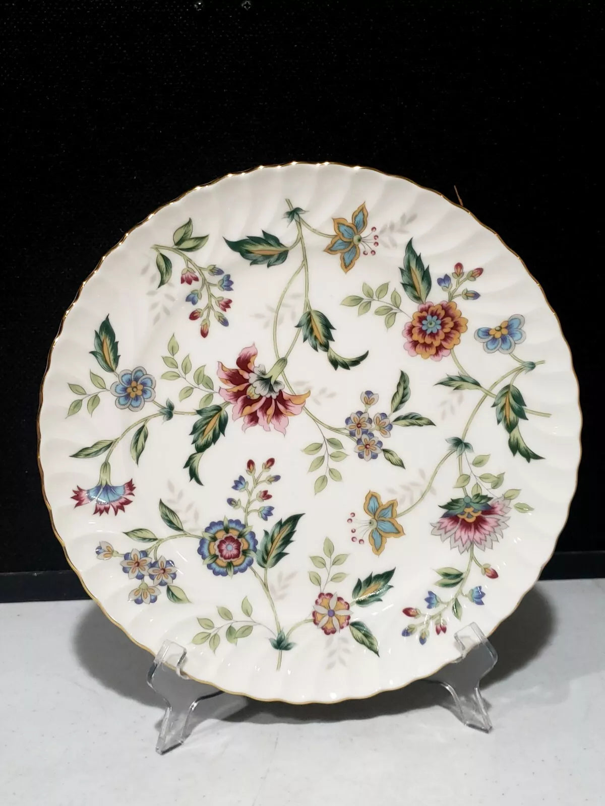 Cake Plate 10 3/4" Exceed Bon-BUCKINGHAM - Japan Gold Trim set of 2