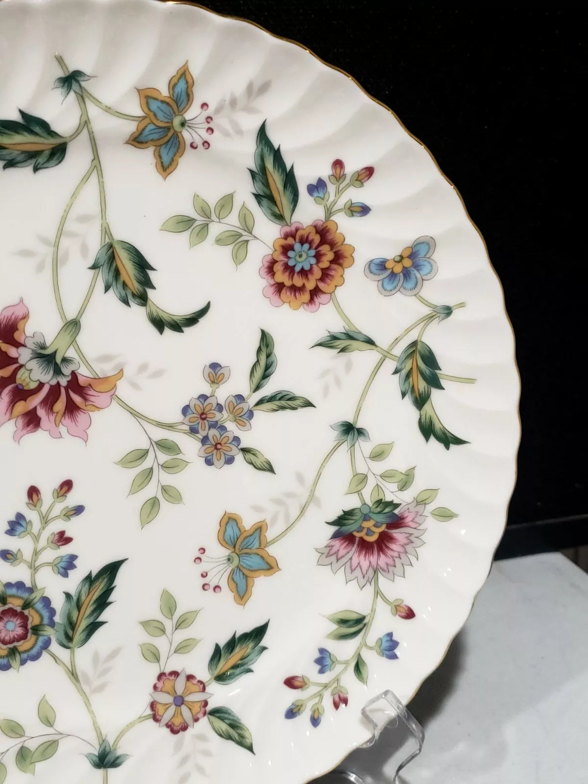 Cake Plate 10 3/4" Exceed Bon-BUCKINGHAM - Japan Gold Trim set of 2